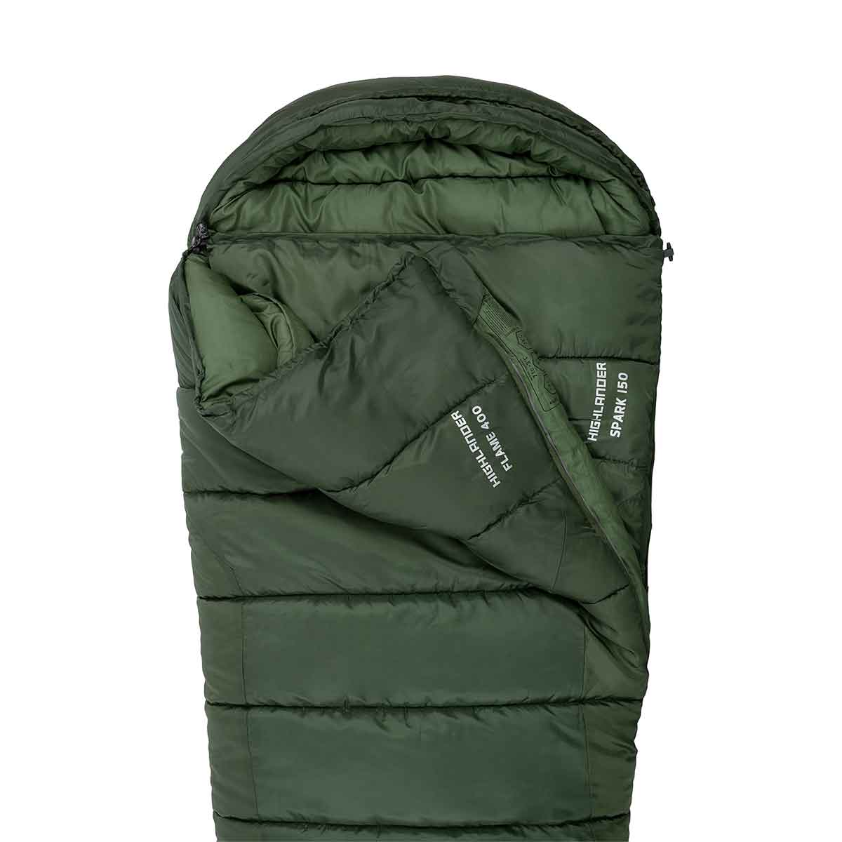 Highlander Phoenix Flame 400 Mummy Sleeping Bag Green | Military Kit