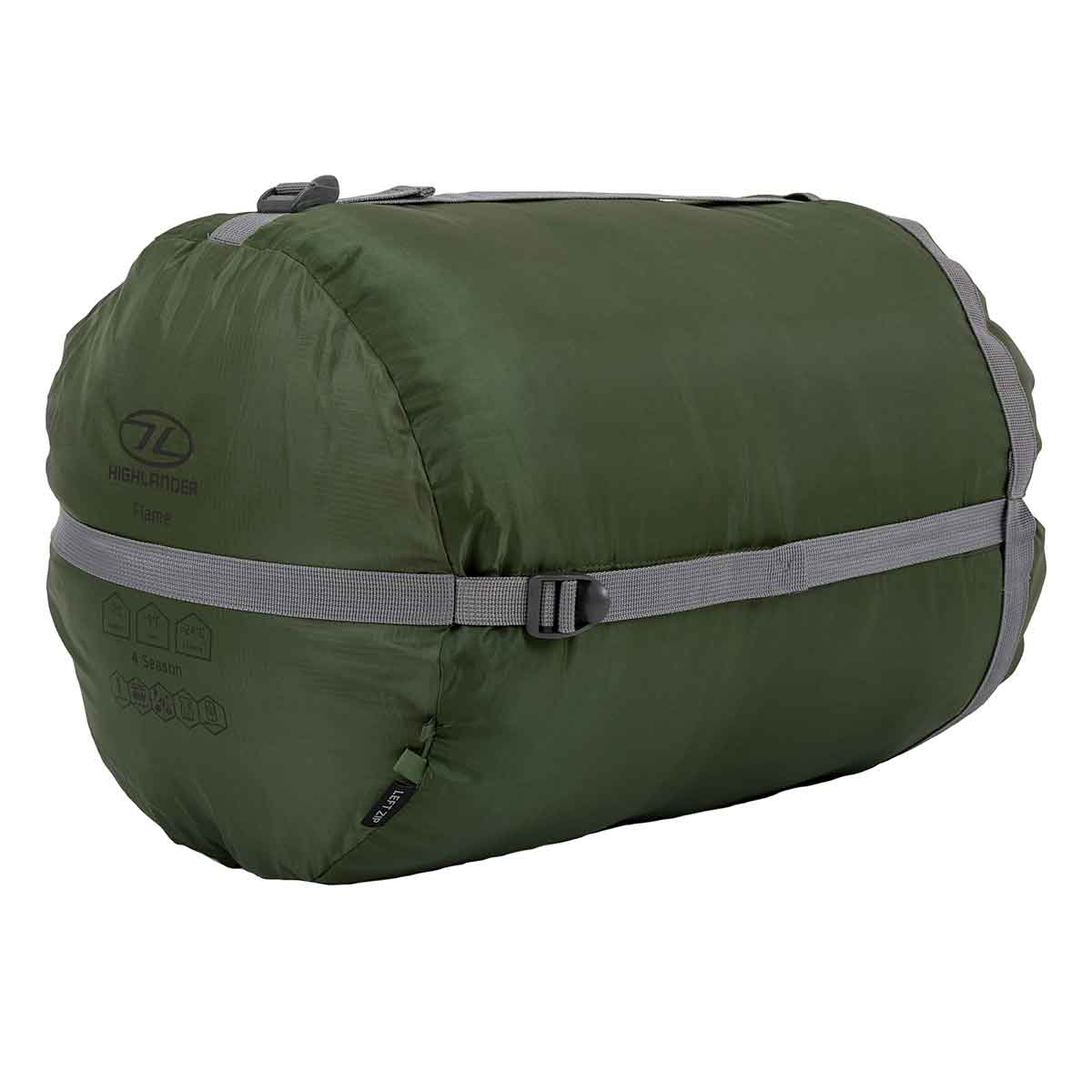 Highlander Phoenix Flame 400 Mummy Sleeping Bag Green | Military Kit