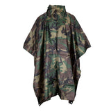MFH Waterproof Ripstop Poncho Woodland Camo Back