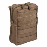 Mil-Tec Large Zipped MOLLE Belt Pouch Dark Coyote Front