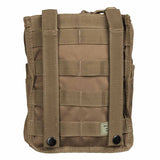 Mil-Tec Large Zipped MOLLE Belt Pouch Dark Coyote Rear