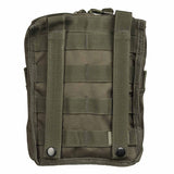 Mil-Tec Large Zipped MOLLE Belt Pouch Olive Green Rear