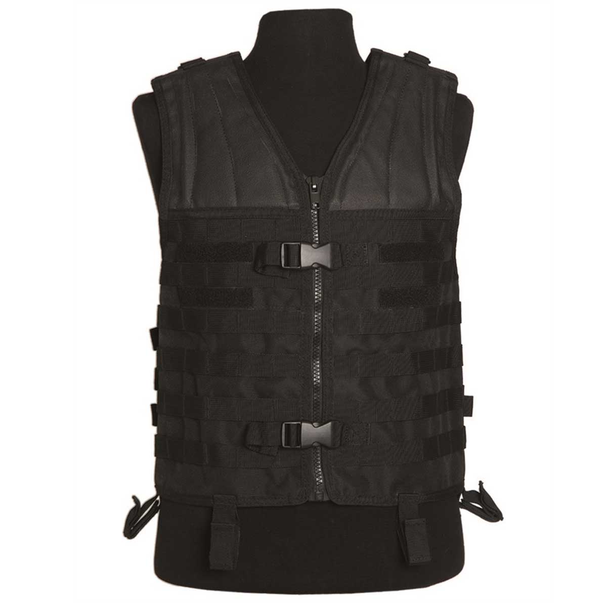 Mil-Tec MOLLE Carrier Vest Black - Free UK Delivery | Military Kit