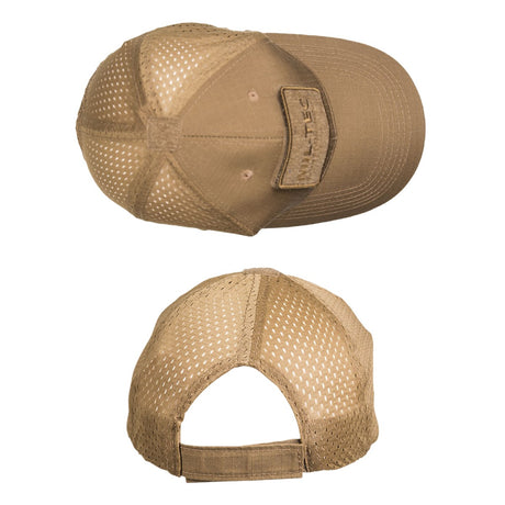 Mil-Tec Net Baseball Cap Dark Coyote Top and Rear
