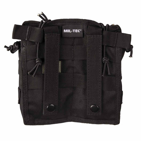 Mil-Tec Open Top Double Ammo Pouch Black Rear