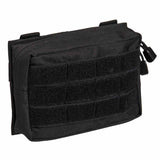Mil-Tec Small Zipped MOLLE Belt Pouch Black Front
