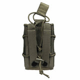 Rear view Mil-Tec Open top Mag Pouch Olive Green