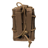 Rear view Mil-Tec Open top Mag Pouch Dark Coyote