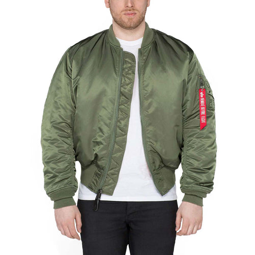 alpha ma1 bomber flight jacket sage green