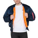  alpha ma1 flight jacket rep blue with orange lining