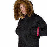 hood up black alpha n3b parka vf 59