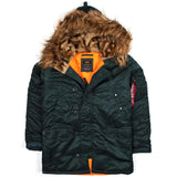 alpha industries n3b parka vf 59 dark petrol blue