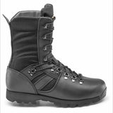 side view of black altberg jungle boots