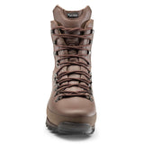 front view of altberg warrior aqua brown boots