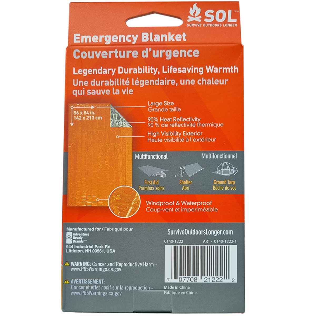 amk emergency survival blanket details
