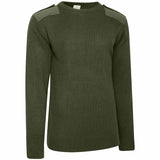 army commando crew neck jumper olive green