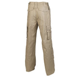 rear of beige us army combat trousers