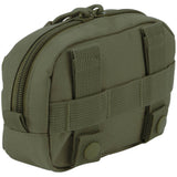 rear of brandit compact molle pouch olive green