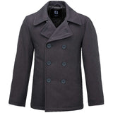 brandit pea coat anthracite grey