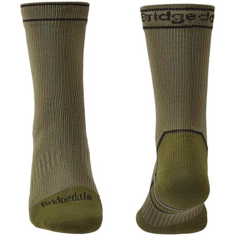 front back of bridgedale stormsock midweight boot khaki