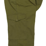 british army coverall leg pocket stud closure green