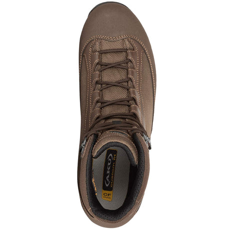 brown aku pilgrim gtx combat fg m boots top view laces