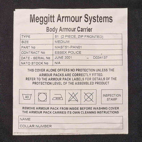 care instructions meggitt overt body armour