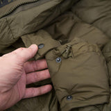 carinthia olive defence 6 sleeping bag snap closure