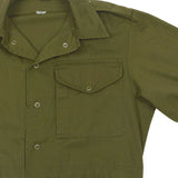 chest pocket on british army olive green coveralls