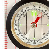 closeup of highlander deluxe map compass