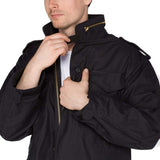 collar of alpha industries m65 black jacket