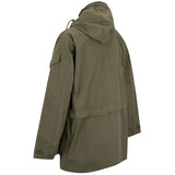combat smock olive green full zip military hood wire jacket