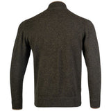 dark olive jack pyke ashcombe zipknit pullover jumper knitwear lambswool
