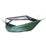 dd frontline hammock olive mosquito net unzipped