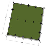 dd hammock tarp 3x3 olive dimensions