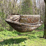 dd nest multicam hammock setup outdoors