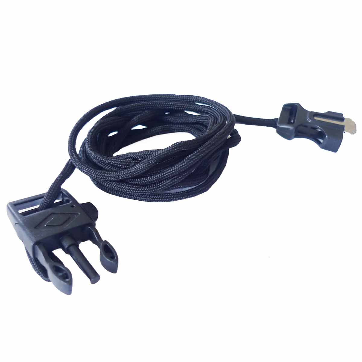 paracord bracelet black full length