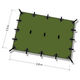 dd tarp s dimensions graphic