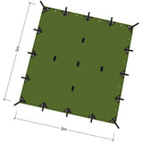 ddhammocks tarp 3x3 pro olive dimensions