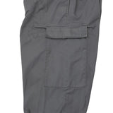 deep leg pocket of grey blue used british raf coverall