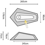 dimensions of highlander blackthorn 1 man tent