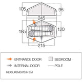 floor plan of vango nevis 200 2 man tent pamir green