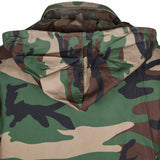 foldaway hood of woodland camo m65 jacket