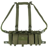 front utility pouches of viper special ops green chest rig
