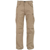 Front View of Highlander M65 Combat Trousers Khaki