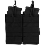 front view of black viper quick release double mag pouch