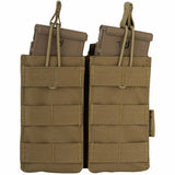 front view of coyote viper quick release double mag pouch