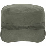 front view of olive green us army patrol cap