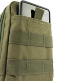 green viper splitter utility pouch with front molle loops