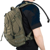 helikon adaptive green edc backpack being worn